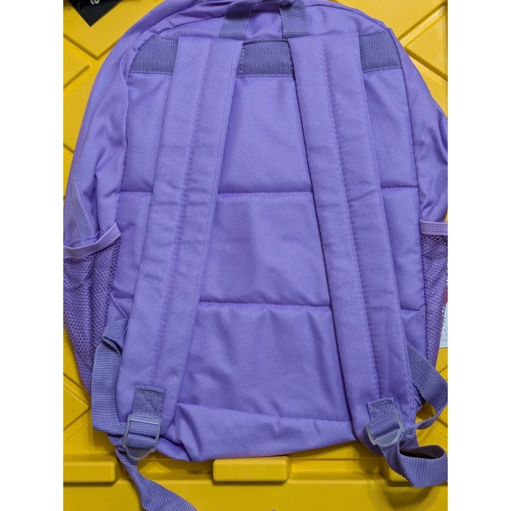 NWT Dealworthy Purple Backpack Fits 15in Laptop School Bag Reflective Strip